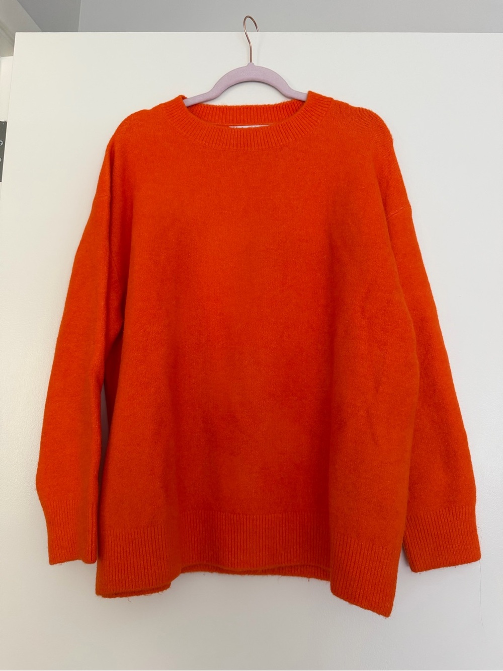 Zara Crewneck Sweater in Bright Orange